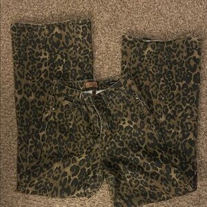 Judy Blue Leopard Print Flare Jeans